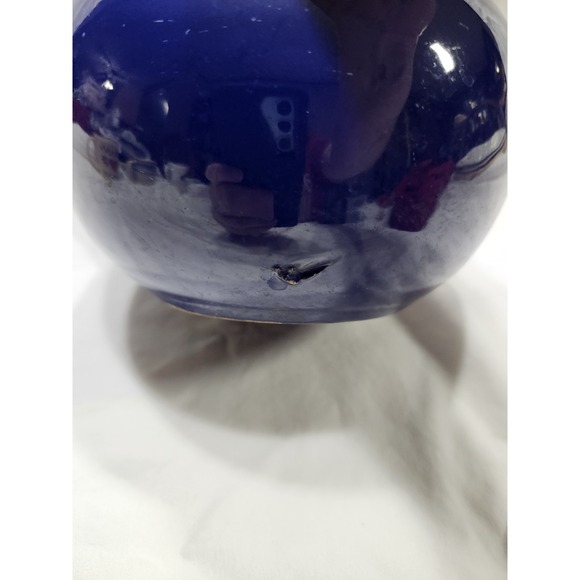 Vintage Stoneware Blue Glazed Pottery  Pitcher  5.5 Inches‎ Cottagecore Boho - Picture 6 of 10